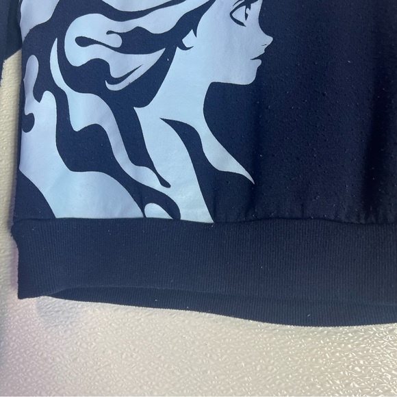 Disney Frozen II Elsa navy blue silver sequin snowflake sweatshirt  Size XS (4/5 - Picture 10 of 17